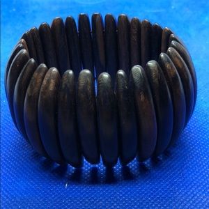Wooden carved brown bracelet